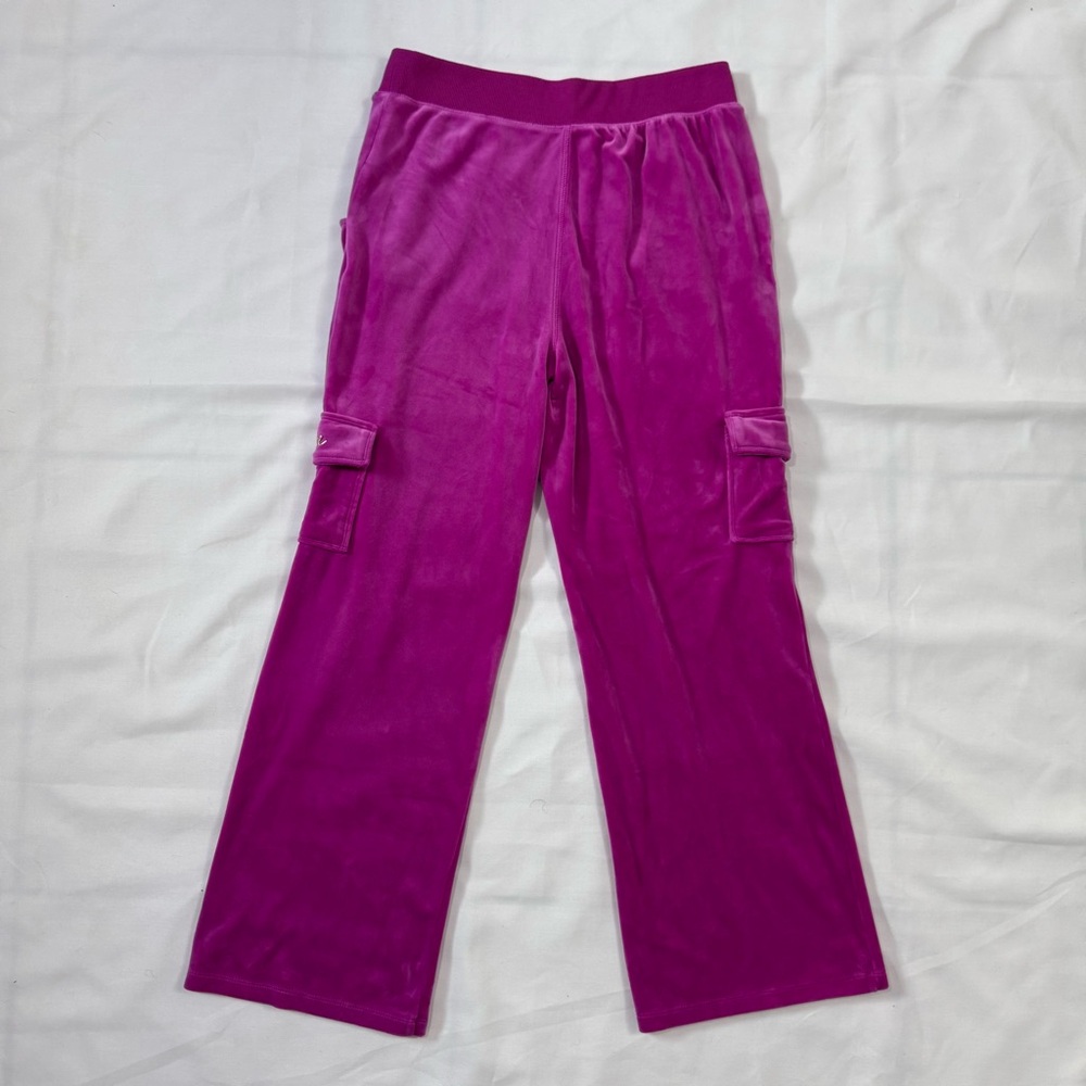 Justice Fuchsia Velour Pants